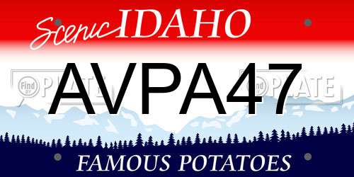 AVPA47 Idaho License Plate