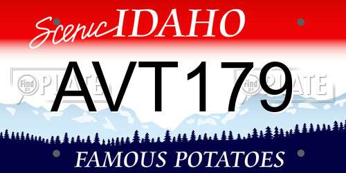 AVT179 Idaho License Plate