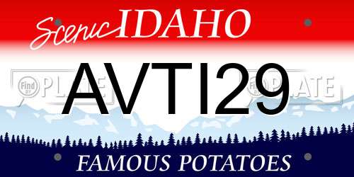AVTI29 Idaho License Plate