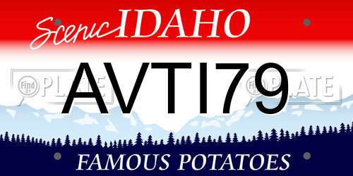 AVTI79 Idaho License Plate