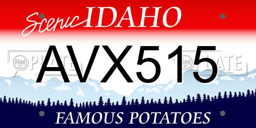 AVX515 Idaho License Plate