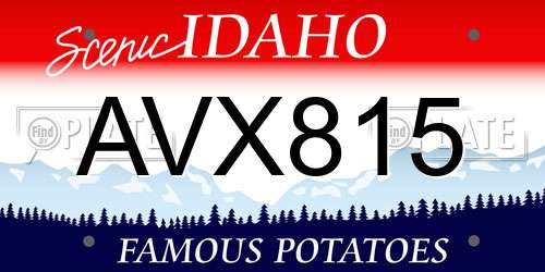 AVX815 Idaho License Plate