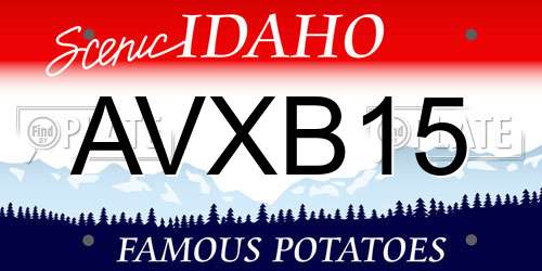 AVXB15 Idaho License Plate