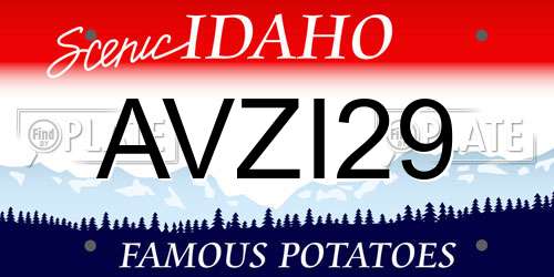 AVZI29 Idaho License Plate