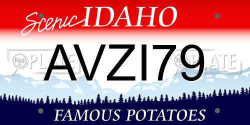 AVZI79 Idaho License Plate
