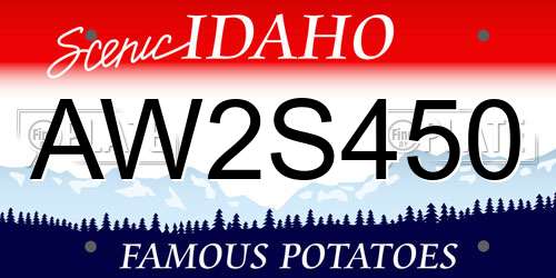 AW2S450 Idaho License Plate