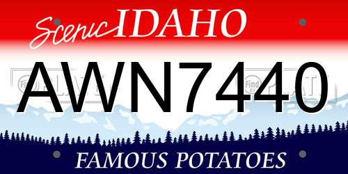 AWN7440 Idaho License Plate