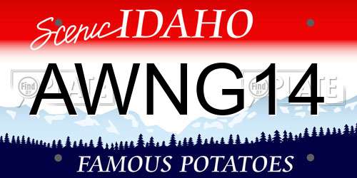 AWNG14 Idaho License Plate