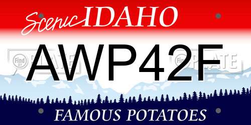 AWP42F Idaho License Plate