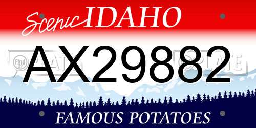 AX29882 Idaho License Plate
