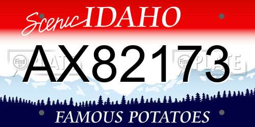 AX82173 Idaho License Plate
