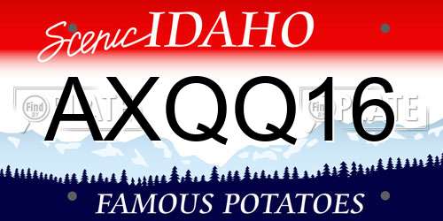AXQQ16 Idaho License Plate