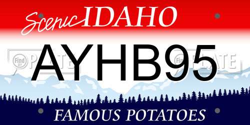AYHB95 Idaho License Plate