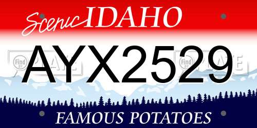 AYX2529 Idaho License Plate