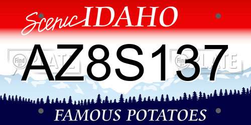 AZ8S137 Idaho License Plate
