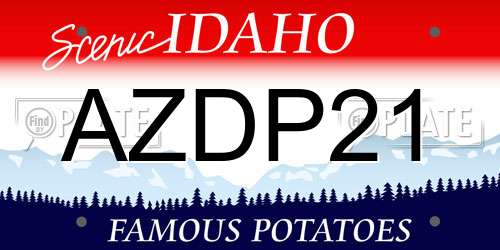AZDP21 Idaho License Plate