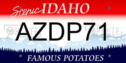 AZDP71 Idaho License Plate
