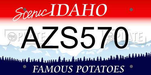 AZS570 Idaho License Plate