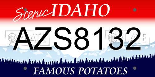 AZS8132 Idaho License Plate