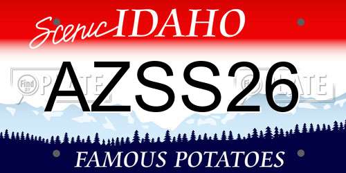 AZSS26 Idaho License Plate