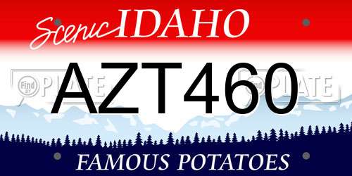 AZT460 Idaho License Plate