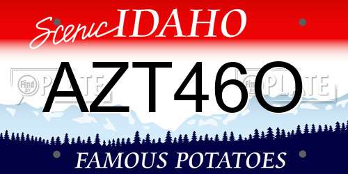 AZT46O Idaho License Plate