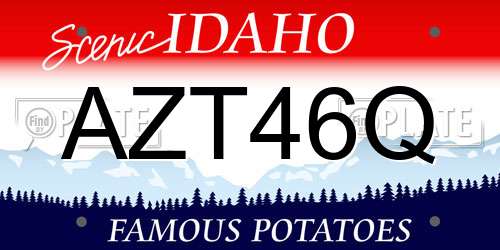 AZT46Q Idaho License Plate