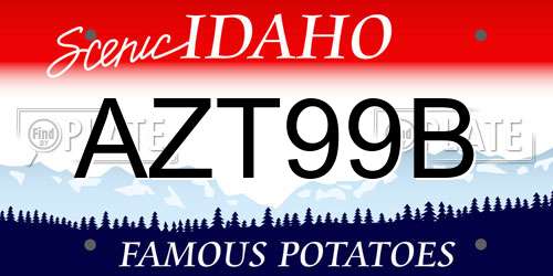 AZT99B Idaho License Plate