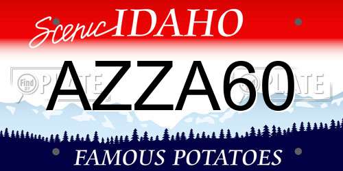 AZZA60 Idaho License Plate