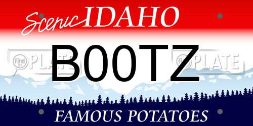 B00TZ Idaho License Plate