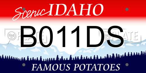 B011DS Idaho License Plate