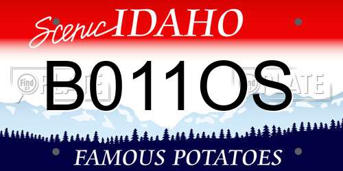 B011OS Idaho License Plate