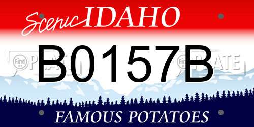 B0157B Idaho License Plate
