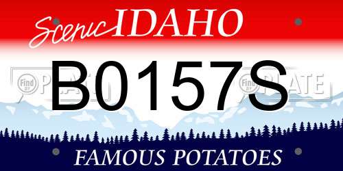 B0157S Idaho License Plate