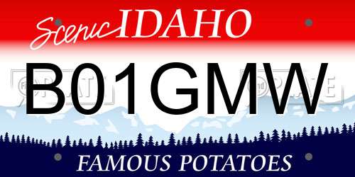 B01GMW Idaho License Plate