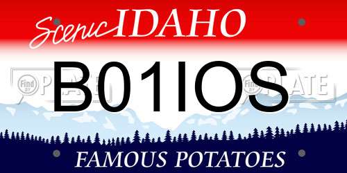 B01IOS Idaho License Plate