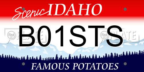B01STS Idaho License Plate
