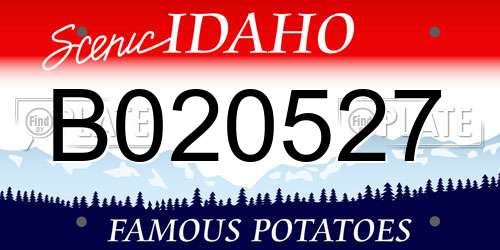 B020527 Idaho License Plate