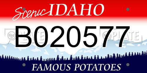 B020577 Idaho License Plate