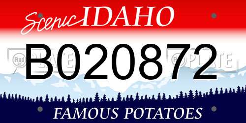 B020872 Idaho License Plate