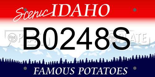 B0248S Idaho License Plate