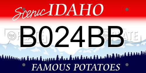 B024BB Idaho License Plate
