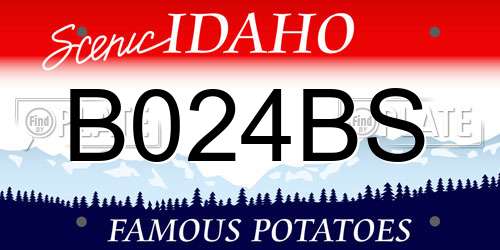 B024BS Idaho License Plate