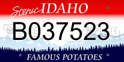 B037523 Idaho License Plate