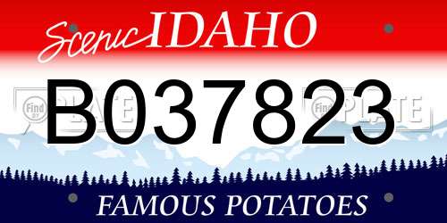 B037823 Idaho License Plate