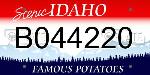 B044220 Idaho License Plate