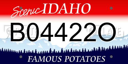 B04422O Idaho License Plate