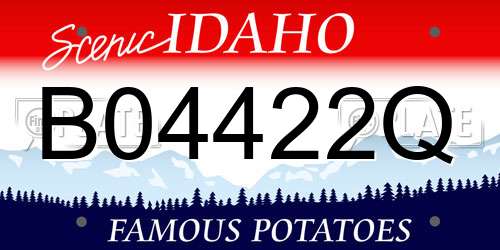 B04422Q Idaho License Plate