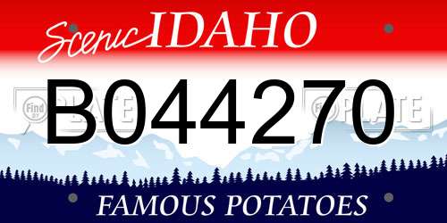 B044270 Idaho License Plate