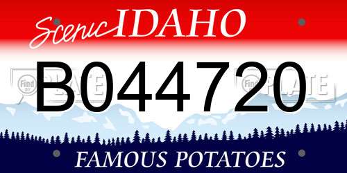 B044720 Idaho License Plate